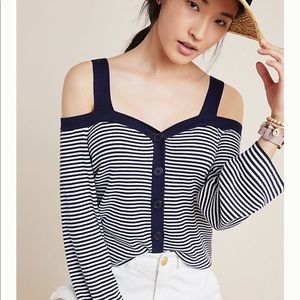 NWT ANTHRO Krissy Cold-Shoulder Cardigan